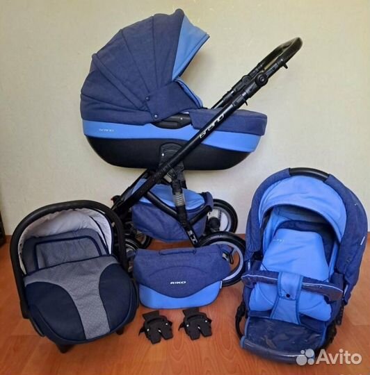 Коляска Riko bruno 3 в 1 (как новая)
