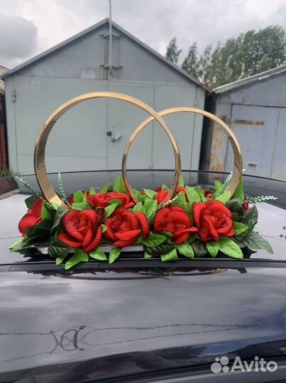 Кольца на машину свадебные