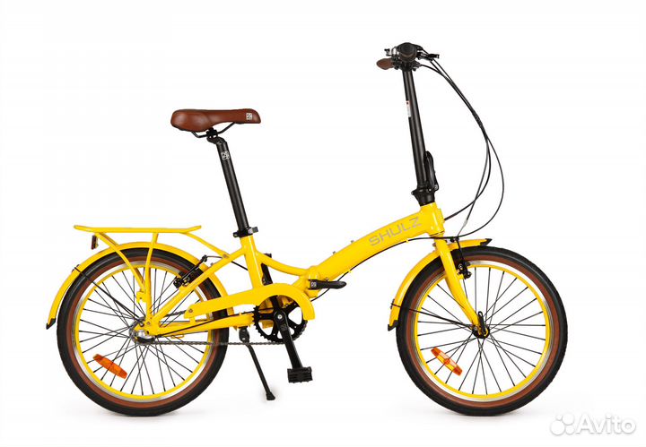 Cкладной велосипед Shulz GOA V-brake желтый