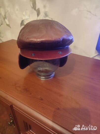 Мужская кожаная кепка 58размер