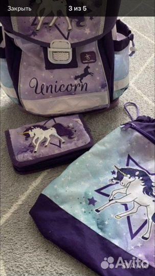 Рюкзак Unicorr для девочки, мешок для обуви