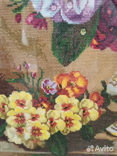 Картина вышитая крестом ручная работа