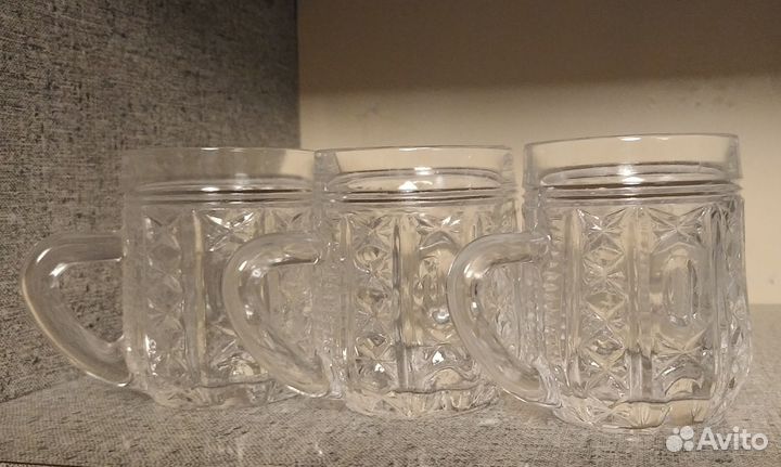 Бокалы- кружки. Стаканы. Набор 3 шт. СССР