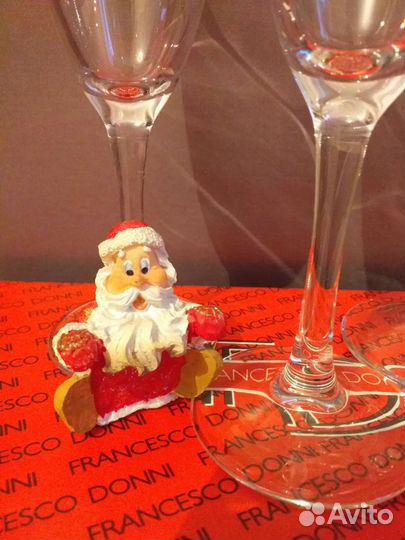 Фужеры + дед мороз