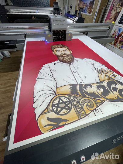 Уф печать на пластике, стекле, пленке, пвх и д.р