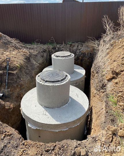 Септик из бетонных колец под ключ