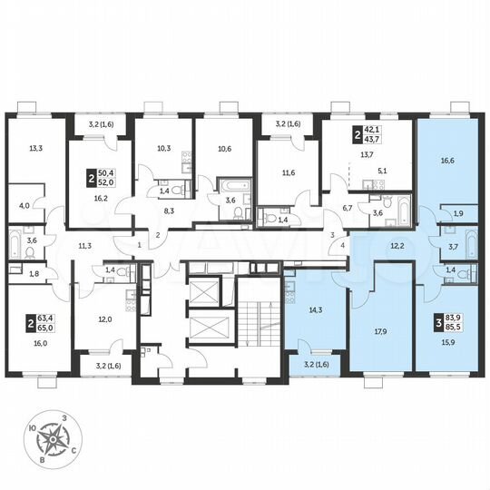 3-к. квартира, 86 м², 11/25 эт.
