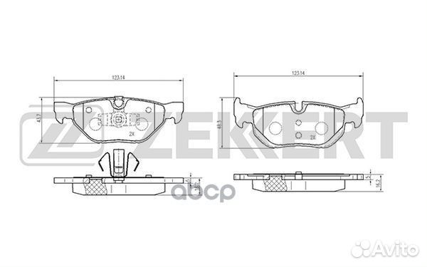 Колодки торм. диск. задн. BMW 1 (E81 E82 E87 E8