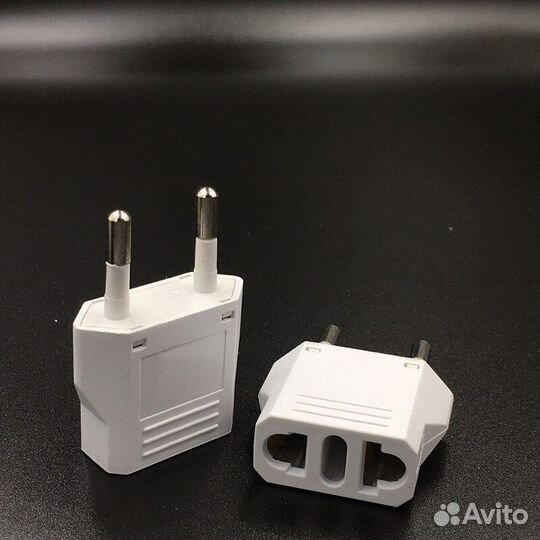 Переходник с китайской вилки (Двойной) (White/Белы