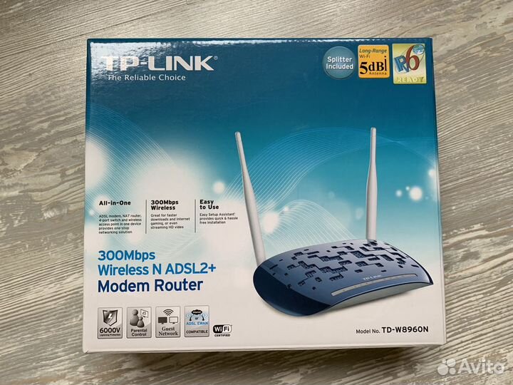 Беспроводной adsl-роутер TP-link TD-W8960N