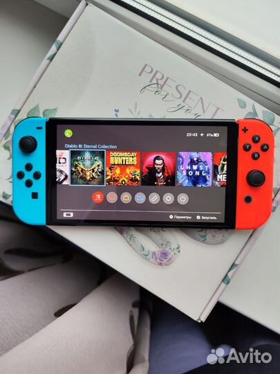 Nintendo Switch Oled, 256gb, прошитая