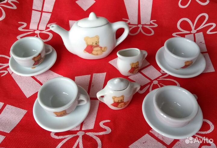 Чайный сервиз детский игрушечный. Керамика