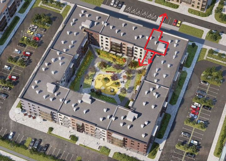 2-к. квартира, 66,7 м², 4/4 эт.