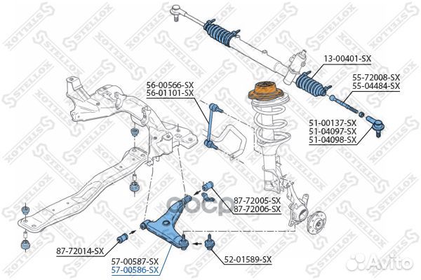 Рычаг правый Mitsubishi Carisma 95-06 57-00586