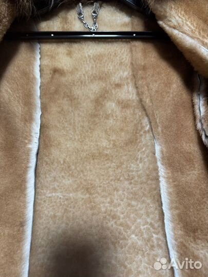 Дубленка натуральная женская, размер 44