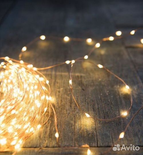 Гирлянда «Роса» на проволоке