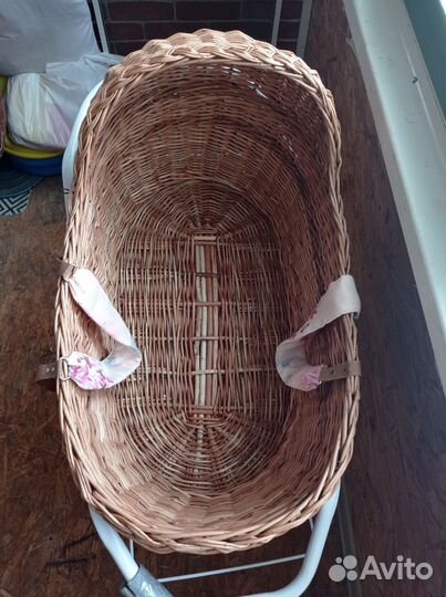 Детская люлька переноска плетенная