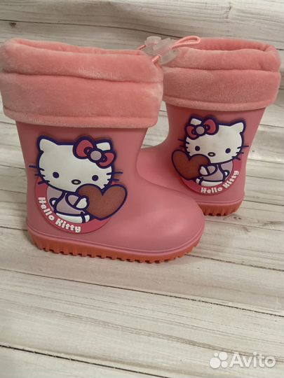 Детские резиновые сапоги утепленные 22,23,24,25