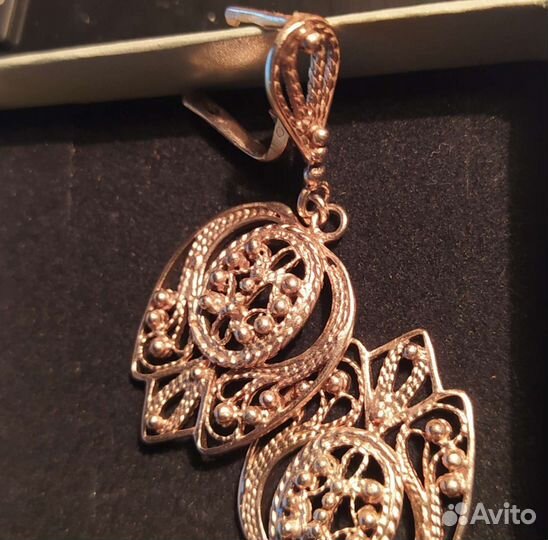 Серебряные серьги СССР винтаж