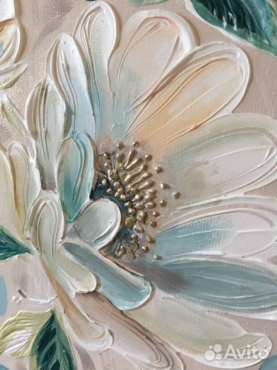 Объёмная картина с цветами