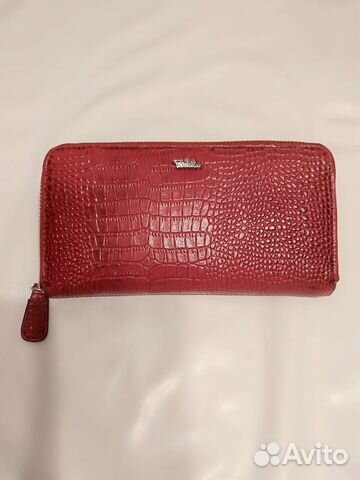Кошелек женский кожаный красный