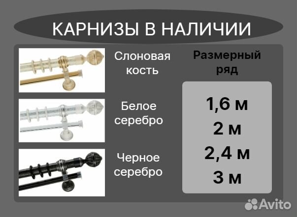 Карниз для штор декоративный