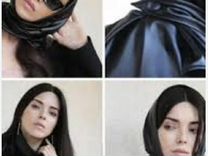 Коженый платок,касынка,хиджаб на кнопках новый