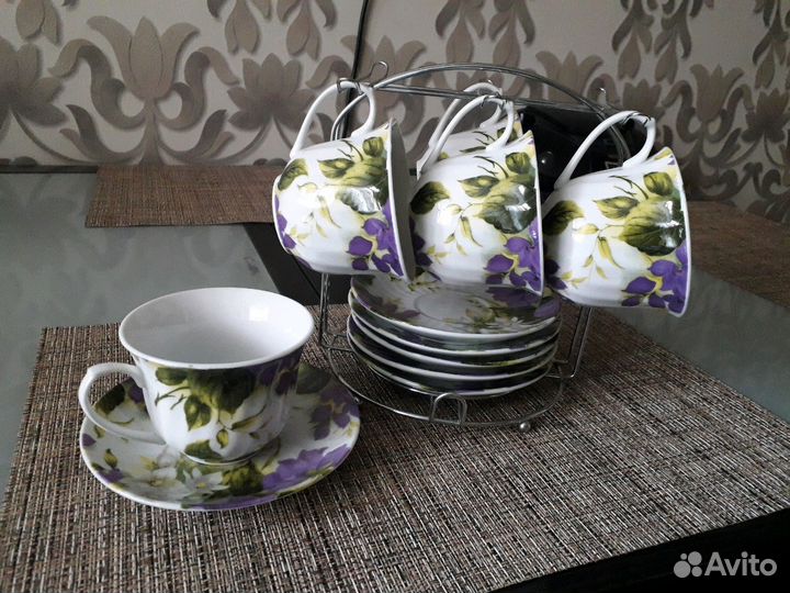 Фарфоровый чайный сервиз новый