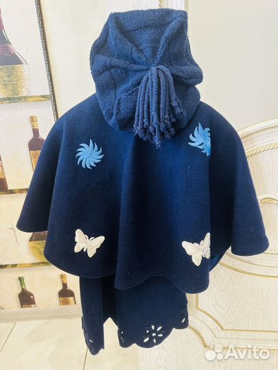 Пончо,сарафан,шапка