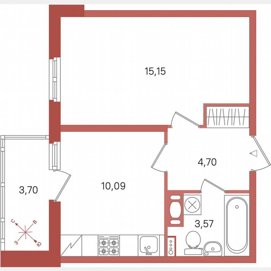 1-к. квартира, 35,4 м², 9/11 эт.