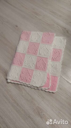 Плед детский вязаный ручная работа