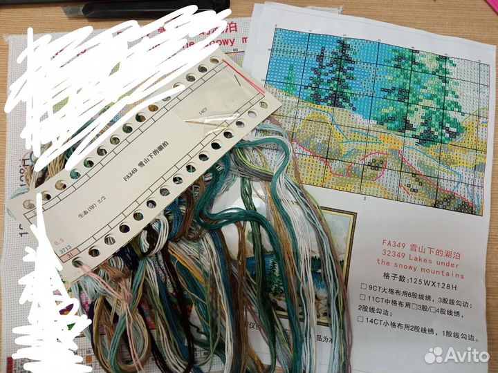 Остатки от набора для вышивки крестом