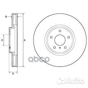 Тормозной диск BG9152 Delphi