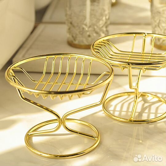 Мыльница золотистая