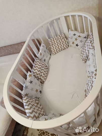 Детская кроватка трансформер с маятником