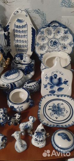 Гжель СССР посуда