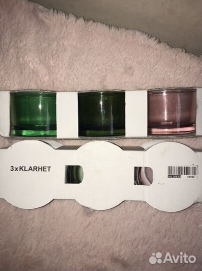 Пакетом /Подсвечники IKEA 2 Набора + 3 Свечи