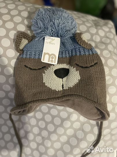 Шапка с медведем mothercare/motherbear 116/60