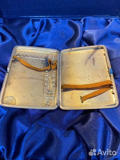 Портсигар серебро 84 с золотом 56