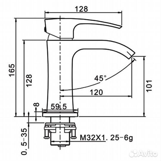 Смеситель для раковины Gappo G1007-6