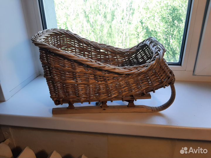 Санки игрушечные плетеные СССР