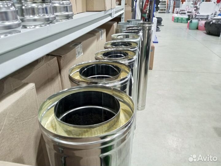 Труба для дымохода сэндвич, нержавейка 120х180