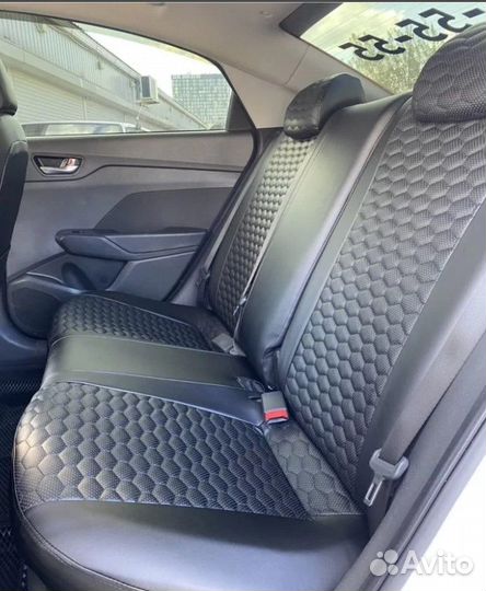 Чехлы LADA Granta Экокожа соты