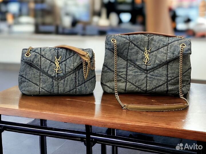 Yves Saint laurent сумка джинсовая