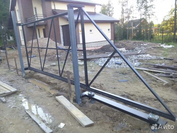 Каркас откатных ворот без монтажа