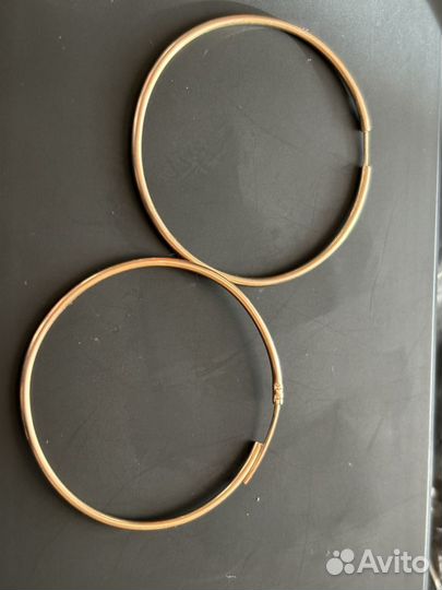 Золотые серьги - кольца