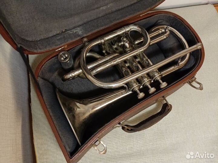 Корнет духовой в футляре 1960 Ленинград зд ми