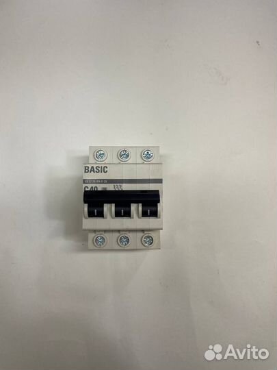 Автоматический выключатель 3p 40А С ва47-29