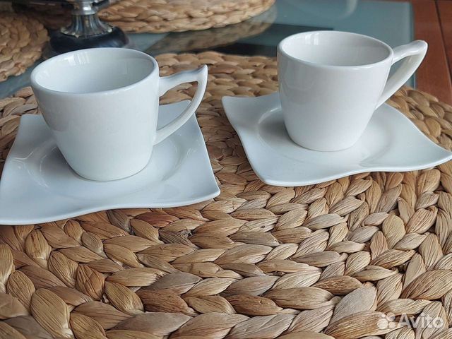 Кофейная чашка с блюдцем 2 шт. Набор новый