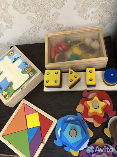 Деревянные развивающие игрушки